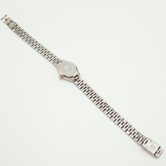 Vintage Tozai Japan Silver Tone Womens 18mm White Oval Watch w New Battery - Picture 11 of 11